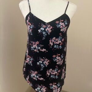 Hippie Rose Black Pink Spaghetti Strap Camisole